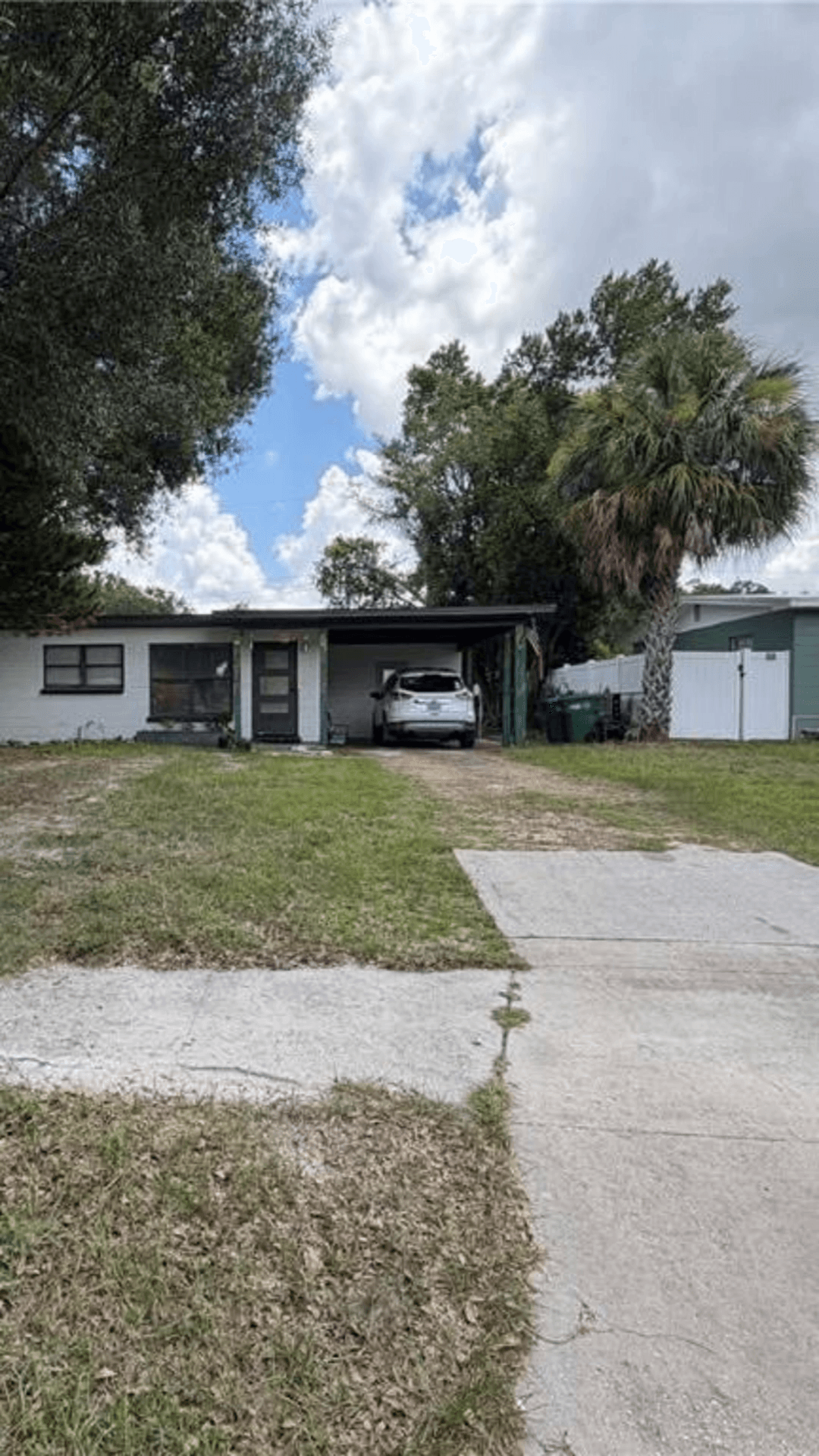 Kitchen, original MLS photo versus AI-staged reveal frame - before